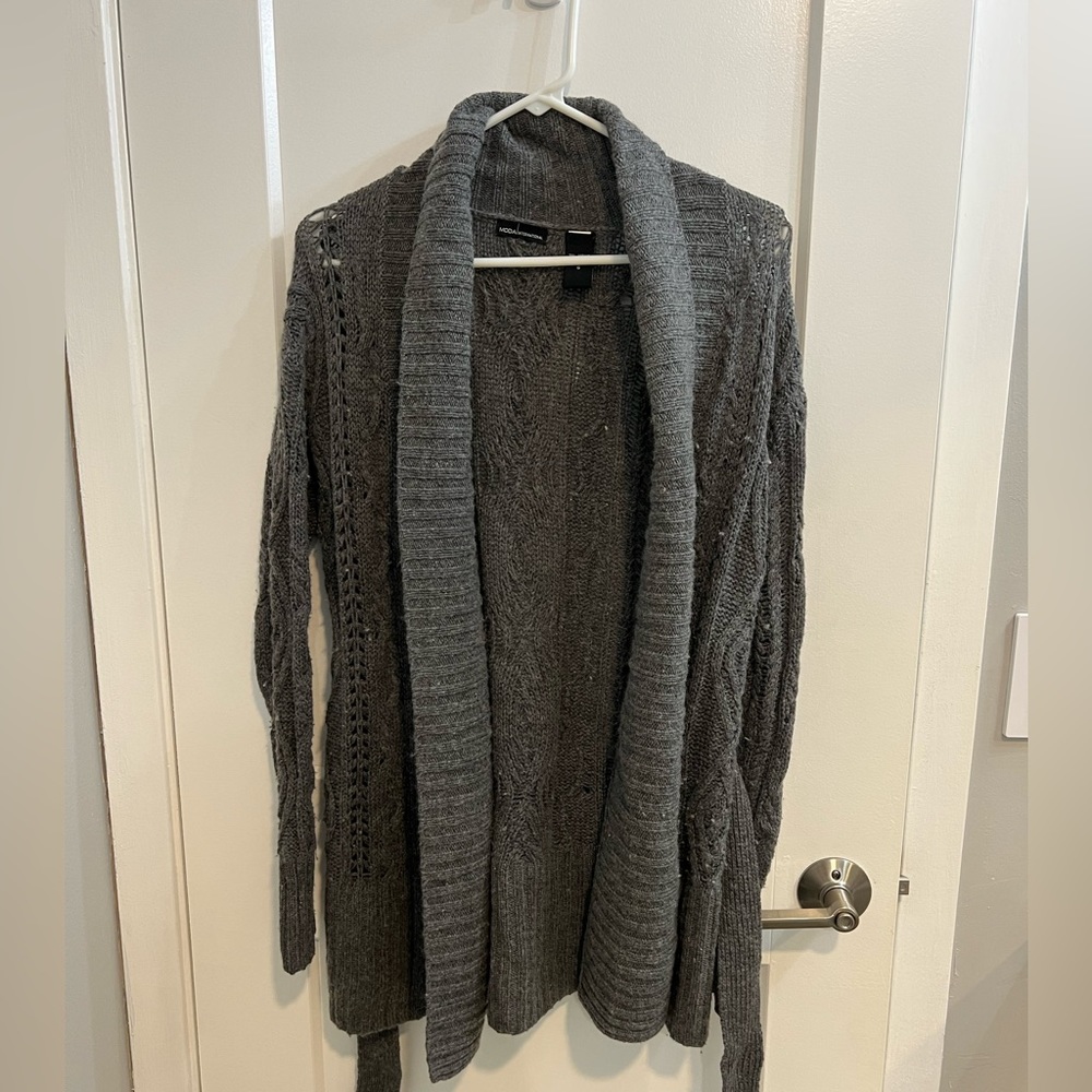 Gray Cardigan Sweater